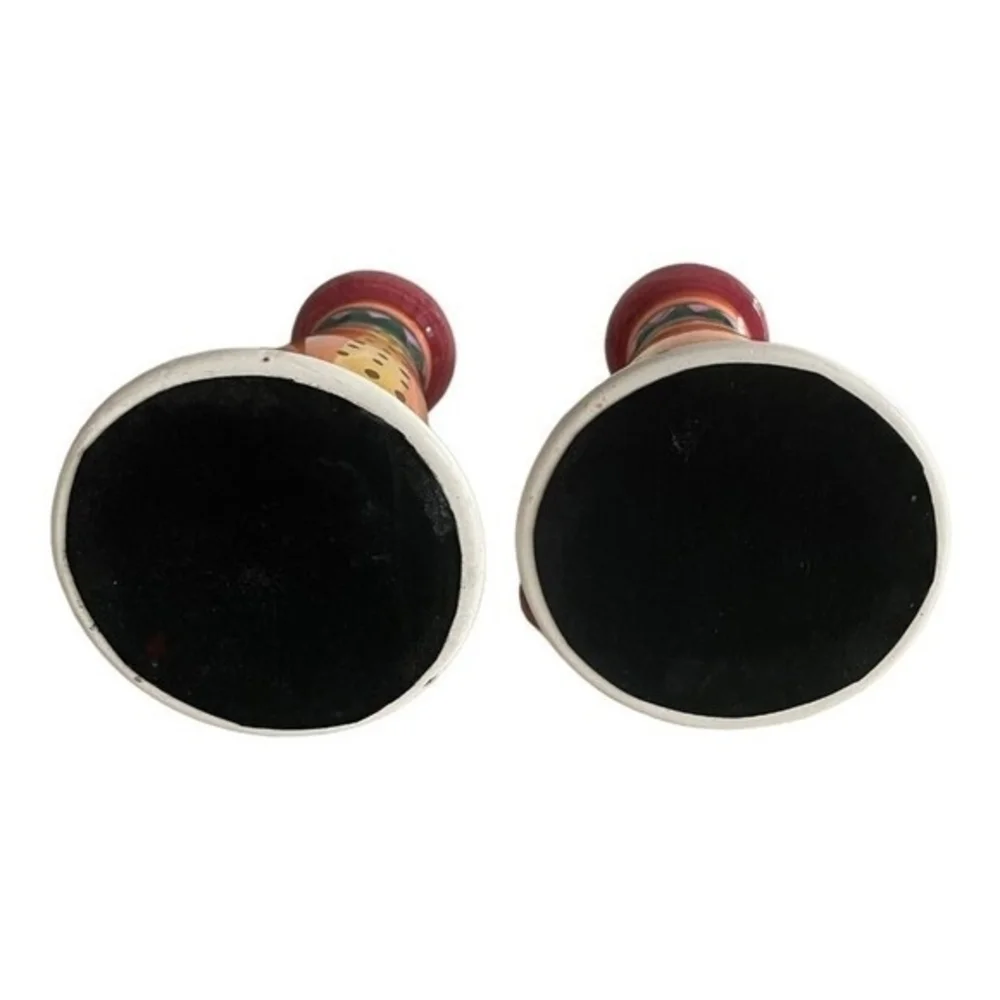 Pair Ceramic Teacup Candle Holders 6.75
